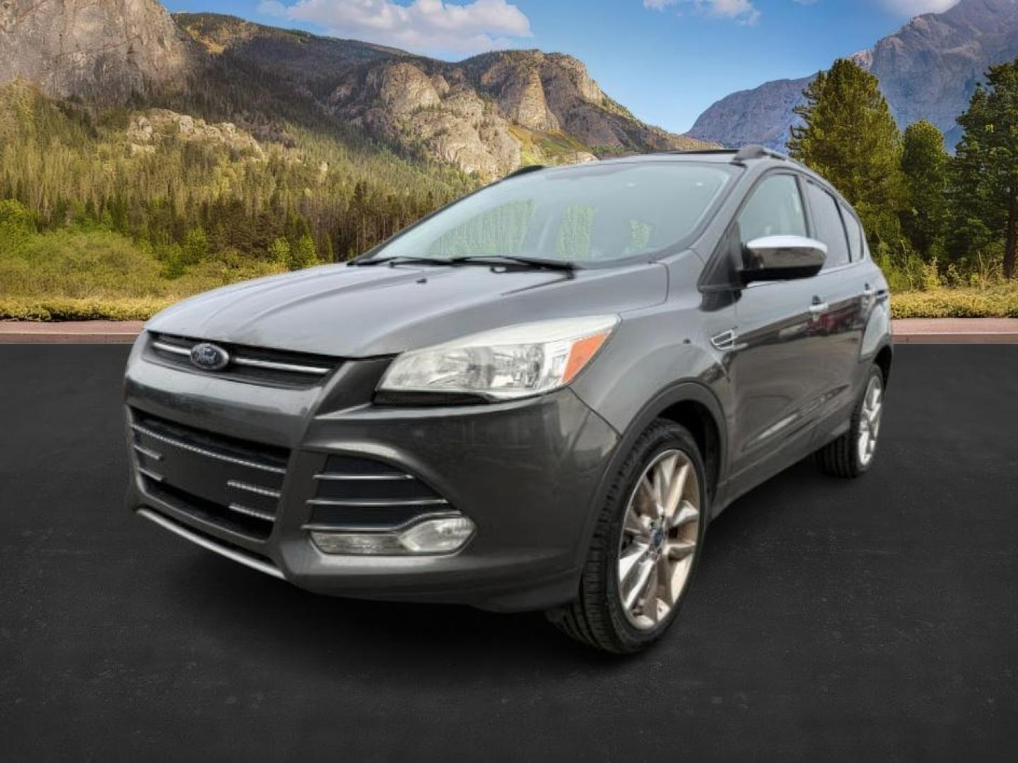 2015 GRAY /Charcoal Black Ford Escape (1FMCU9G91FU) with an EcoBoost 2L I-4 gasoline direct injection engine, Automatic transmission, located at 1175 N Woodruff Ave, Idaho Falls, ID, 83401, 43.506901, -111.999657 - At Timberline Auto, finding a great deal on your next vehicle is always easy! Our experienced sales staff's goal is to help find you the right vehicle at the right price! Our knowledgeable finance department has options for almost any credit score. We offer extended service contract options to prote - Photo#0