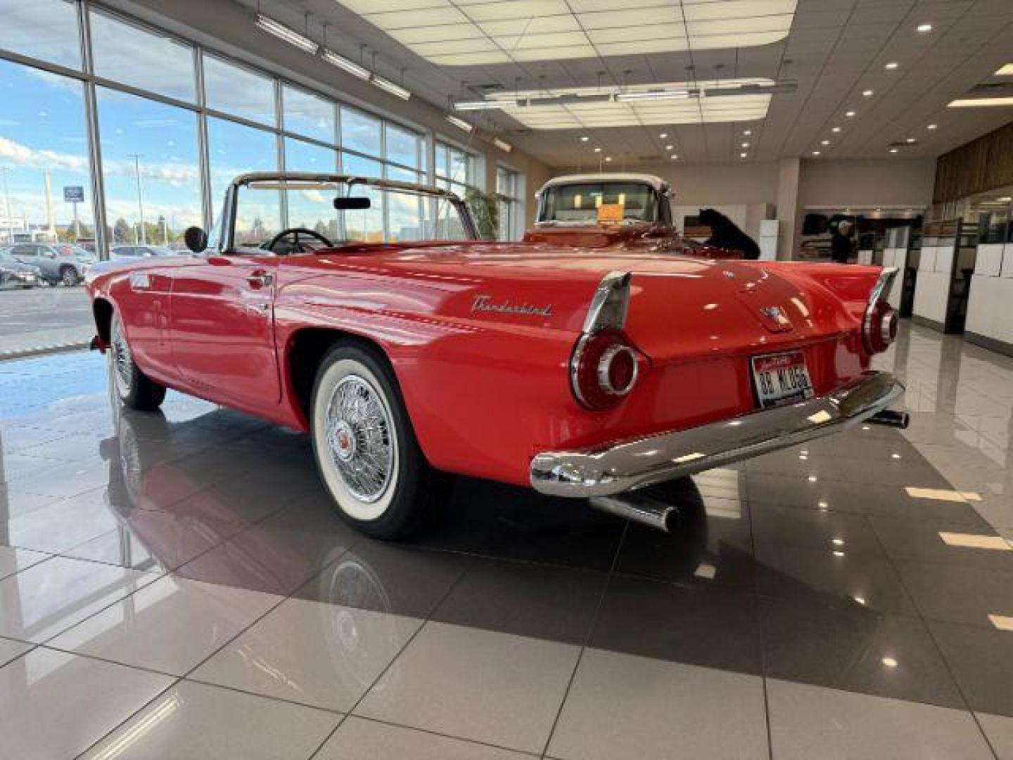 1956 FIESTA RED /VINYL Ford THUNDERBIRD (P6FH135911) , Manual transmission, located at 1175 N Woodruff Ave, Idaho Falls, ID, 83401, 43.506901, -111.999657 - At Timberline Auto, finding a great deal on your next vehicle is always easy! Our experienced sales staff's goal is to help find you the right vehicle at the right price! Our knowledgeable finance department has options for almost any credit score. We offer extended service contract options to prote - Photo#19