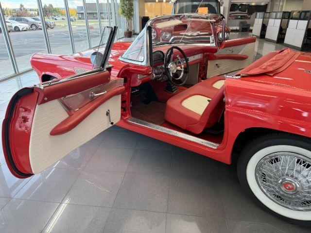 1956 FIESTA RED /VINYL FORD THUNDERBIRD UNKNOWN (P6FH135911) , MANUAL transmission, located at 1235 N Woodruff Ave., Idaho Falls, 83401, (208) 523-1053, 43.507172, -112.000488 - This 1956 Ford Thunderbird is a timeless American classic that blends iconic mid-century styling with open-road driving character. Powered by a gasoline engine paired with a manual transmission and rear-wheel drive, it delivers an authentic vintage driving experience that enthusiasts appreciate. Thi- Photo#26