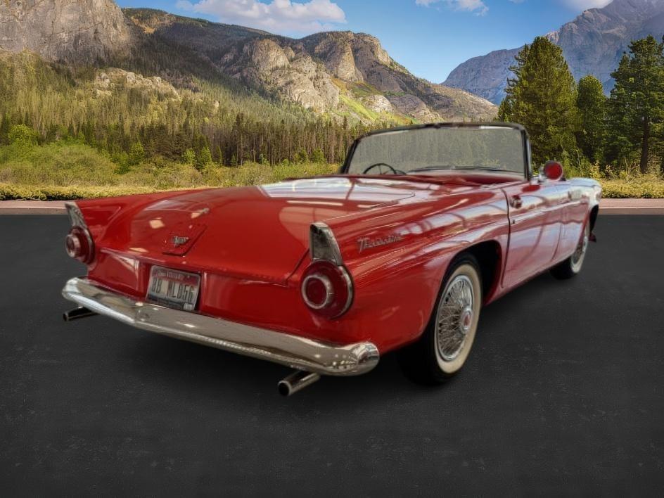 1956 FIESTA RED /VINYL FORD THUNDERBIRD UNKNOWN (P6FH135911) , MANUAL transmission, located at 1235 N Woodruff Ave., Idaho Falls, 83401, (208) 523-1053, 43.507172, -112.000488 - This 1956 Ford Thunderbird is a timeless American classic that blends iconic mid-century styling with open-road driving character. Powered by a gasoline engine paired with a manual transmission and rear-wheel drive, it delivers an authentic vintage driving experience that enthusiasts appreciate. Thi- Photo#4