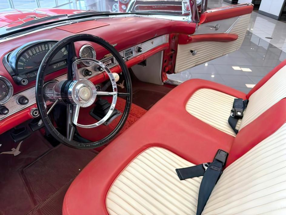 1956 FIESTA RED /VINYL FORD THUNDERBIRD UNKNOWN (P6FH135911) , MANUAL transmission, located at 1235 N Woodruff Ave., Idaho Falls, 83401, (208) 523-1053, 43.507172, -112.000488 - This 1956 Ford Thunderbird is a timeless American classic that blends iconic mid-century styling with open-road driving character. Powered by a gasoline engine paired with a manual transmission and rear-wheel drive, it delivers an authentic vintage driving experience that enthusiasts appreciate. Thi- Photo#10