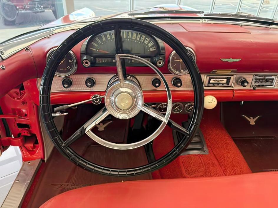 1956 FIESTA RED /VINYL FORD THUNDERBIRD UNKNOWN (P6FH135911) , MANUAL transmission, located at 1235 N Woodruff Ave., Idaho Falls, 83401, (208) 523-1053, 43.507172, -112.000488 - This 1956 Ford Thunderbird is a timeless American classic that blends iconic mid-century styling with open-road driving character. Powered by a gasoline engine paired with a manual transmission and rear-wheel drive, it delivers an authentic vintage driving experience that enthusiasts appreciate. Thi- Photo#11