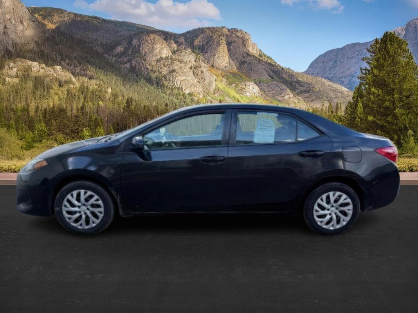 2018 BLACK /Steel Gray Toyota Corolla (5YFBURHE8JP) with an 18L I-4 DOHC engine, Automatic transmission, located at 1175 N Woodruff Ave, Idaho Falls, ID, 83401, 43.506901, -111.999657 - At Timberline Auto, finding a great deal on your next vehicle is always easy! Our experienced sales staff's goal is to help find you the right vehicle at the right price! Our knowledgeable finance department has options for almost any credit score. We offer extended service contract options to prote - Photo#1