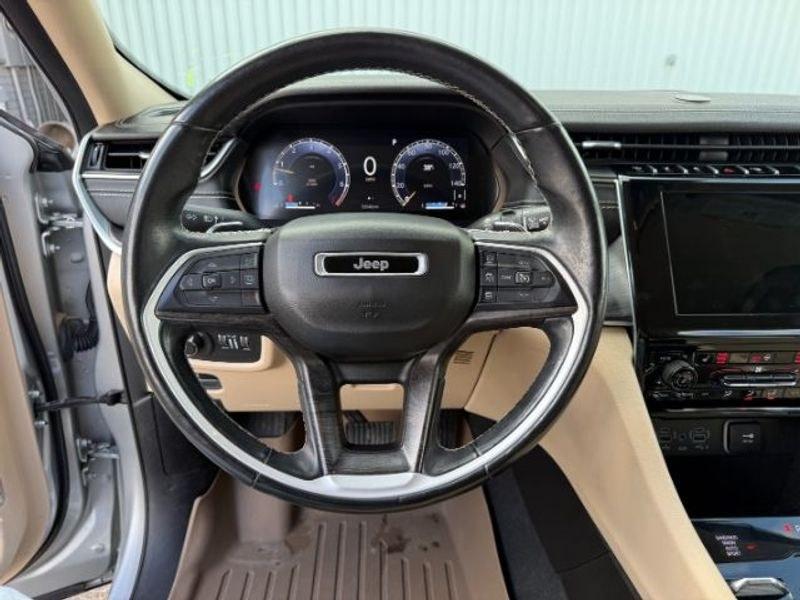 2021 Silver Zynith /Wicker Beige/Global Black Jeep Grand Cherokee L Limited (1C4RJKBG6M8) with an V6, 3.6L engine, 8-speed automatic transmission, located at 1175 N Woodruff Ave, Idaho Falls, ID, 83401, 43.506901, -111.999657 - <b>Vehicle Details</b><br>Take on every drive with confidence in this 2021 Jeep Grand Cherokee L Limited 4WD, now available in Idaho Falls, ID. Powered by a V6, 3.6L gasoline engine, this three-row SUV delivers the strength, refinement, and versatility drivers want for daily commuting, family travel- Photo#14