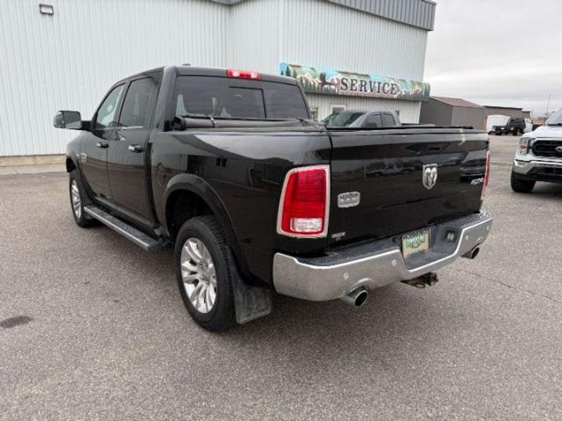 2017 Brilliant Black Crystal Pearl /LEATHER Ram 1500 Longhorn (1C6RR7PT4HS) with an V8, 5.7L engine, 8-speed automatic transmission, located at 1175 N Woodruff Ave, Idaho Falls, ID, 83401, 43.506901, -111.999657 - <b>Vehicle Details</b><br>Experience refined capability and premium comfort in this pre-owned 2017 Ram 1500 Laramie Longhorn, now available in Idaho Falls, ID. Powered by a proven V8, 5.7L gasoline engine and equipped with 4WD, this Ram 1500 delivers confident performance for towing, hauling, and ev- Photo#2