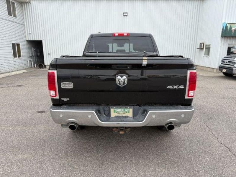 2017 Brilliant Black Crystal Pearl /LEATHER Ram 1500 Longhorn (1C6RR7PT4HS) with an V8, 5.7L engine, 8-speed automatic transmission, located at 1175 N Woodruff Ave, Idaho Falls, ID, 83401, 43.506901, -111.999657 - <b>Vehicle Details</b><br>Experience refined capability and premium comfort in this pre-owned 2017 Ram 1500 Laramie Longhorn, now available in Idaho Falls, ID. Powered by a proven V8, 5.7L gasoline engine and equipped with 4WD, this Ram 1500 delivers confident performance for towing, hauling, and ev- Photo#3