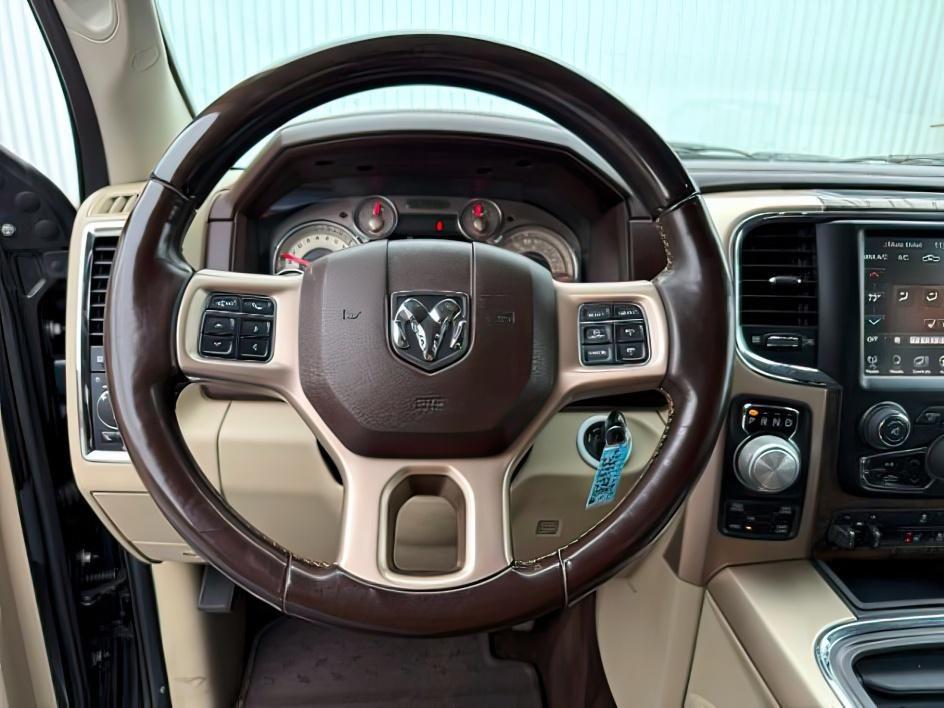 2017 BLACK /LEATHER Ram 1500 (1C6RR7PT4HS) with an 57 engine, Automatic transmission, located at 1175 N Woodruff Ave, Idaho Falls, ID, 83401, 43.506901, -111.999657 - This 2017 Ram 1500 combines full-size truck capability with comfort features that make it easy to use every day. Powered by a 5.7L HEMI V8 and equipped with 4x4, it delivers strong towing and hauling performance while handling changing road conditions with confidence. Inside, the leather interior ad- Photo#13