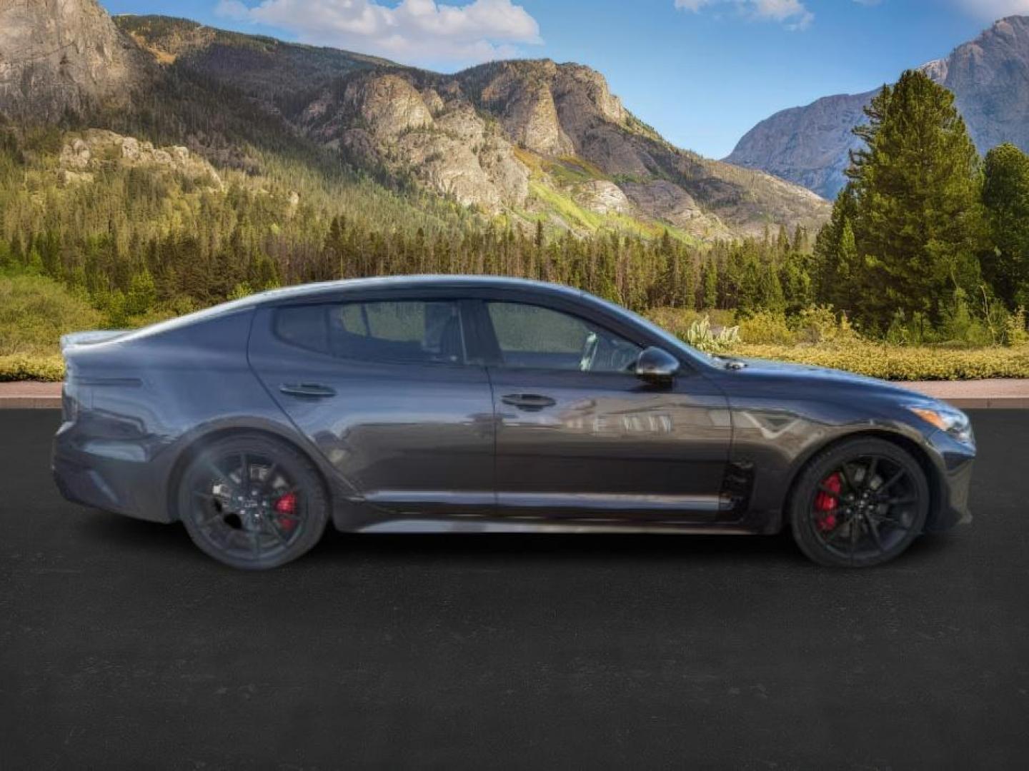 2023 CHARCOAL GRAY /Black KIA Stinger (KNAE55LC8P6) with an LAMBDA II 33L V-6 gasoline direct injection engine, Automatic transmission, located at 1175 N Woodruff Ave, Idaho Falls, ID, 83401, 43.506901, -111.999657 - At Timberline Auto, finding a great deal on your next vehicle is always easy! Our experienced sales staff's goal is to help find you the right vehicle at the right price! Our knowledgeable finance department has options for almost any credit score. We offer extended service contract options to prote - Photo#6