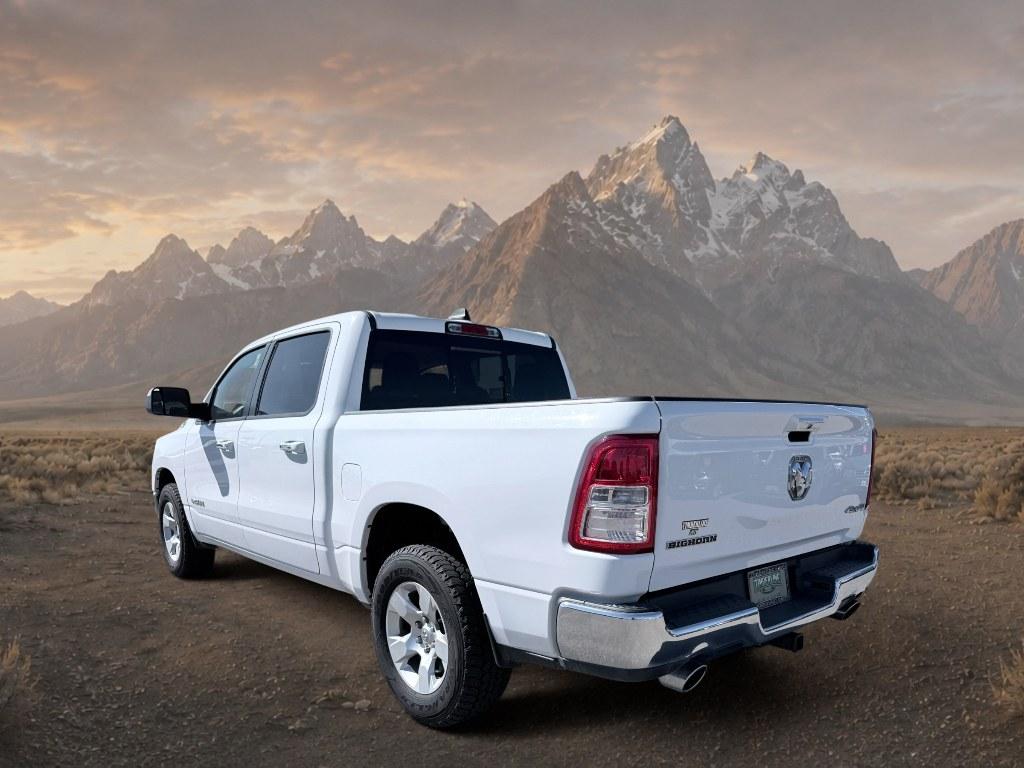 2020 Bright White Clearcoat /Diesel Gray/Black Ram 1500 Big Horn (1C6SRFFT1LN) with an V8, 5.7L engine, 8-speed automatic transmission, located at 1175 N Woodruff Ave, Idaho Falls, ID, 83401, 43.506901, -111.999657 - <b>Vehicle Details</b><br>Take on workdays, weekends, and everything in between with this capable 2020 Ram 1500 Big Horn Crew Cab 4x4 with the 5'7" box, now available in Idaho Falls, ID. Powered by a strong V8, 5.7L gasoline engine and equipped with 4WD, this Ram delivers the commanding performance,- Photo#2