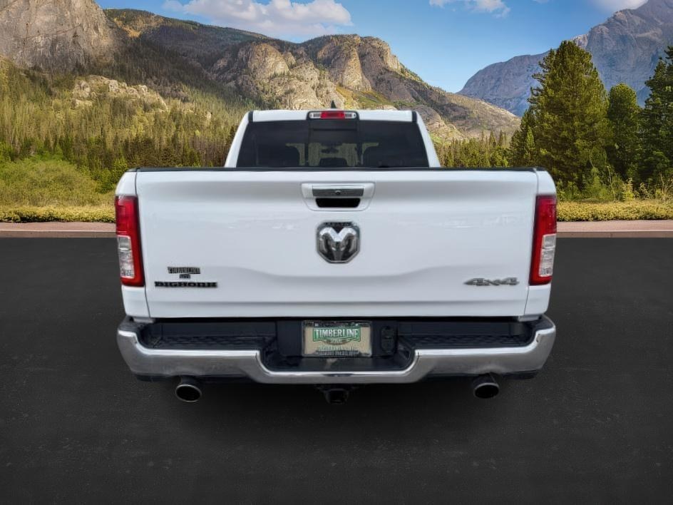 2020 Bright White Clearcoat /Diesel Gray/Black Ram 1500 (1C6SRFFT1LN) with an HEMI 57L V-8 variable valve control engine, Automatic transmission, located at 1175 N Woodruff Ave, Idaho Falls, ID, 83401, 43.506901, -111.999657 - At Timberline Auto, finding a great deal on your next vehicle is always easy! Our experienced sales staff's goal is to help find you the right vehicle at the right price! Our knowledgeable finance department has options for almost any credit score. We offer extended service contract options to prote - Photo#3