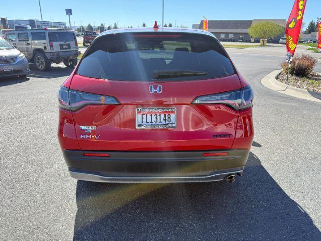 2024 RED /Black Honda HR-V (3CZRZ2H52RM) with an 2L I-4 gasoline direct injection engine, Automatic transmission, located at 1175 N Woodruff Ave, Idaho Falls, ID, 83401, 43.506901, -111.999657 - 2024 Honda HR-V with 2.0L 4-cylinder engine and CVT automatic transmission. Compact SUV offering efficient performance, smooth ride, and easy handling. Features include Bluetooth connectivity, touchscreen infotainment system, USB ports, and rearview camera. Honda Sensing safety suite includes lane k- Photo#27