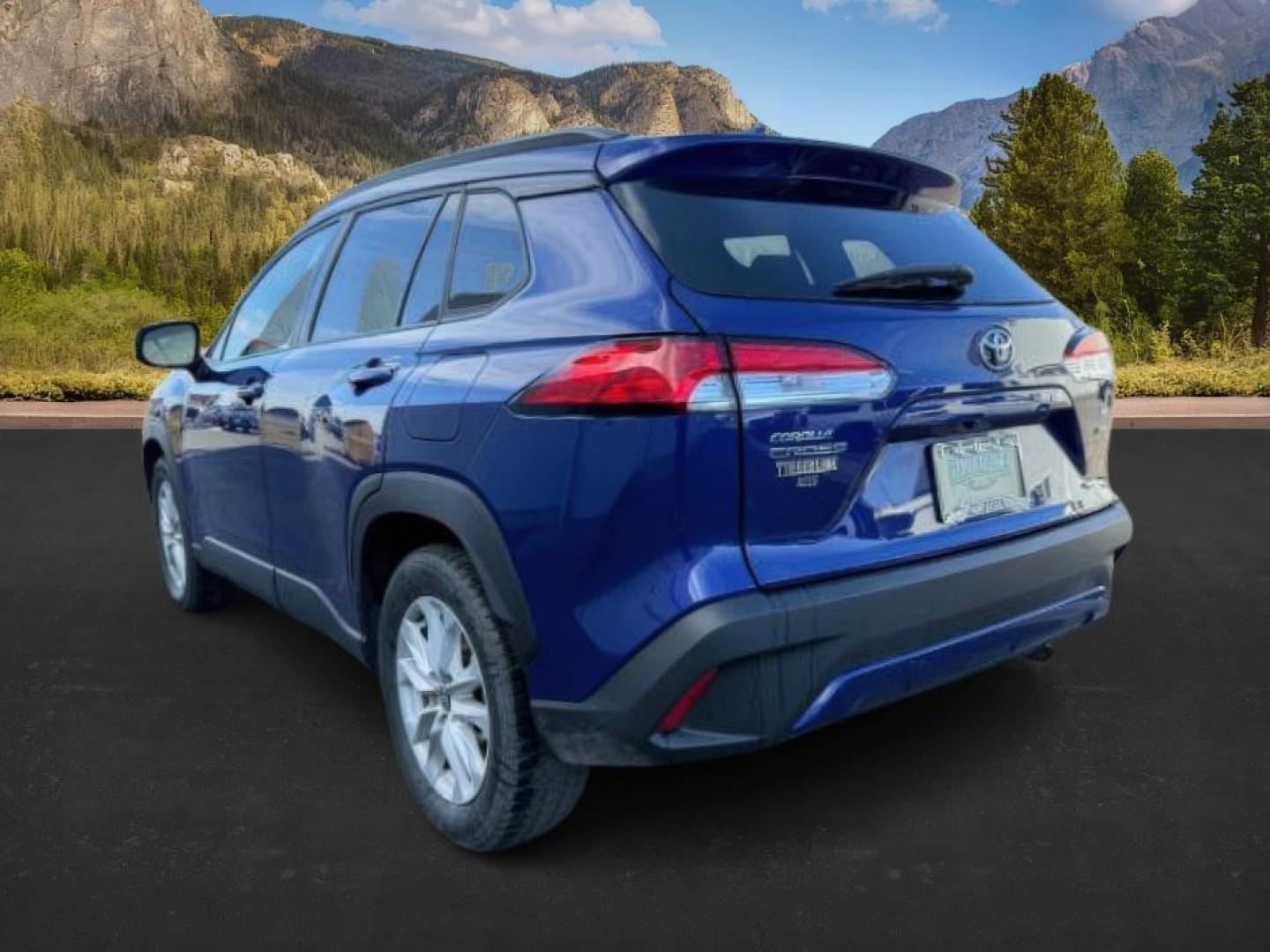 2022 Blue Crush Metallic /Black Toyota Corolla Cross (7MUBAABG0NV) with an Dynamic Force 2L I-4 portdirect injection engine, Automatic transmission, located at 1175 N Woodruff Ave, Idaho Falls, ID, 83401, 43.506901, -111.999657 - At Timberline Auto, finding a great deal on your next vehicle is always easy! Our experienced sales staff's goal is to help find you the right vehicle at the right price! Our knowledgeable finance department has options for almost any credit score. We offer extended service contract options to prote - Photo#2