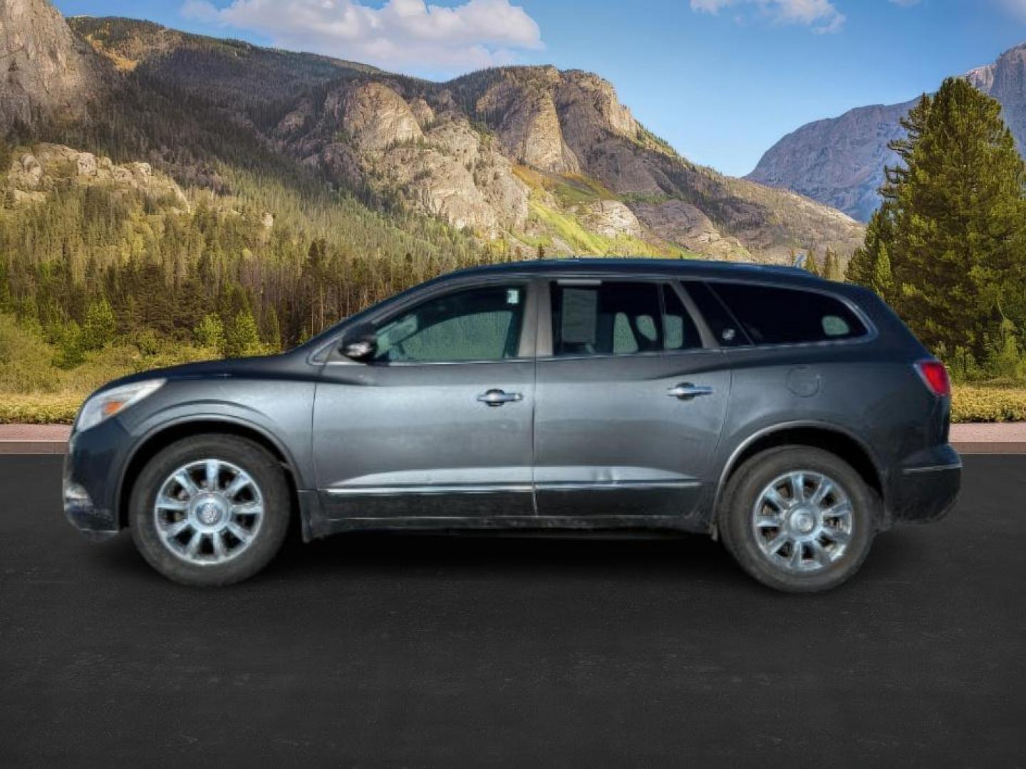 2014 GRAY /Ebony Buick Enclave (5GAKVBKDXEJ) with an 36L V-6 gasoline direct injection engine, Automatic transmission, located at 1175 N Woodruff Ave, Idaho Falls, ID, 83401, 43.506901, -111.999657 - At Timberline Auto, finding a great deal on your next vehicle is always easy! Our experienced sales staff's goal is to help find you the right vehicle at the right price! Our knowledgeable finance department has options for almost any credit score. We offer extended service contract options to prote - Photo#0