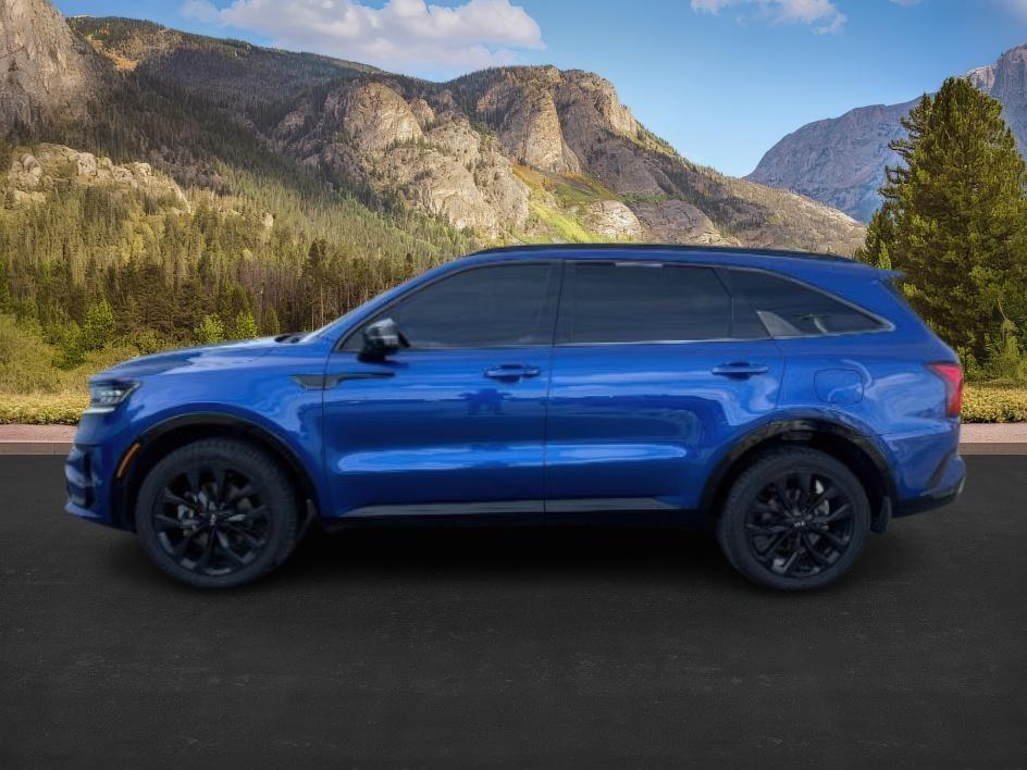 2021 BLUE /Black Kia Sorento SX | SX Prestige (5XYRKDLFXMG) with an 2.5L I-4 port/direct injection engine, AUTOMATIC transmission, located at 1235 N Woodruff Ave., Idaho Falls, 83401, (208) 523-1053, 43.507172, -112.000488 - Photo#1