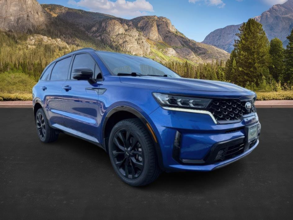 2021 BLUE /Black Kia Sorento SX | SX Prestige (5XYRKDLFXMG) with an 2.5L I-4 port/direct injection engine, AUTOMATIC transmission, located at 1235 N Woodruff Ave., Idaho Falls, 83401, (208) 523-1053, 43.507172, -112.000488 - Photo#10