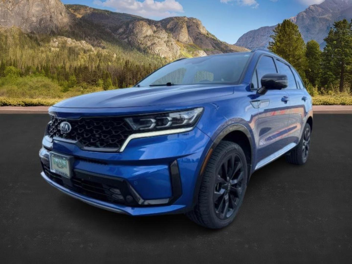 2021 BLUE /Black Kia Sorento SX | SX Prestige (5XYRKDLFXMG) with an 2.5L I-4 port/direct injection engine, AUTOMATIC transmission, located at 1235 N Woodruff Ave., Idaho Falls, 83401, (208) 523-1053, 43.507172, -112.000488 - At Timberline Auto, finding a great deal on your next vehicle is always easy! Our experienced sales staff's goal is to help find you the right vehicle at the right price! Our knowledgeable finance department has options for almost any credit score. We offer extended service contract options to prote - Photo#0