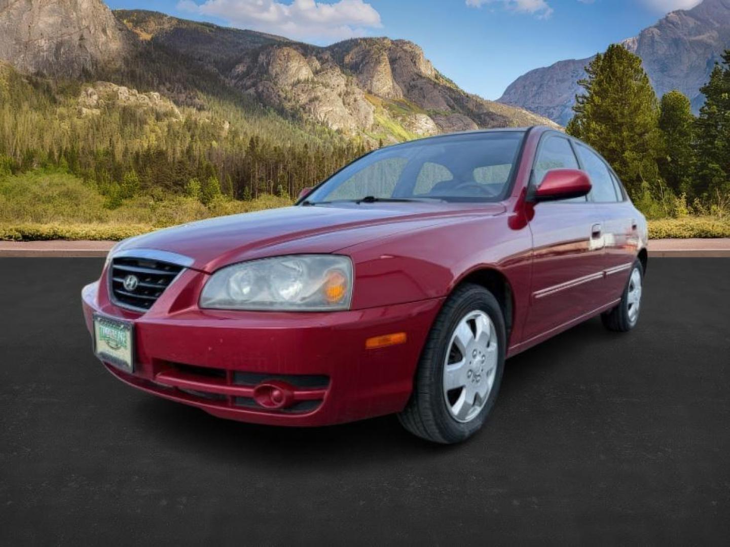 2004 RED /Gray Hyundai Elantra (KMHDN46D04U) with an 2L I-4 DOHC engine, Automatic transmission, located at 1175 N Woodruff Ave, Idaho Falls, ID, 83401, 43.506901, -111.999657 - At Timberline Auto, finding a great deal on your next vehicle is always easy! Our experienced sales staff's goal is to help find you the right vehicle at the right price! Our knowledgeable finance department has options for almost any credit score. We offer extended service contract options to prote - Photo#0