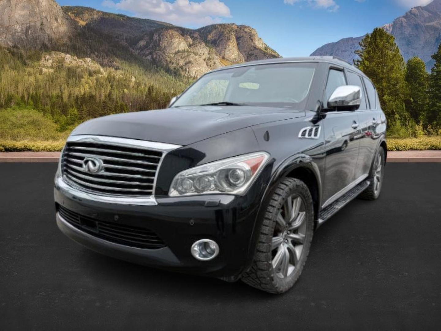 2013 BLACK /CLOTH Infiniti QX56 (JN8AZ2NEXD9) with an 56L V8 engine, Automatic transmission, located at 1175 N Woodruff Ave, Idaho Falls, ID, 83401, 43.506901, -111.999657 - Photo#0