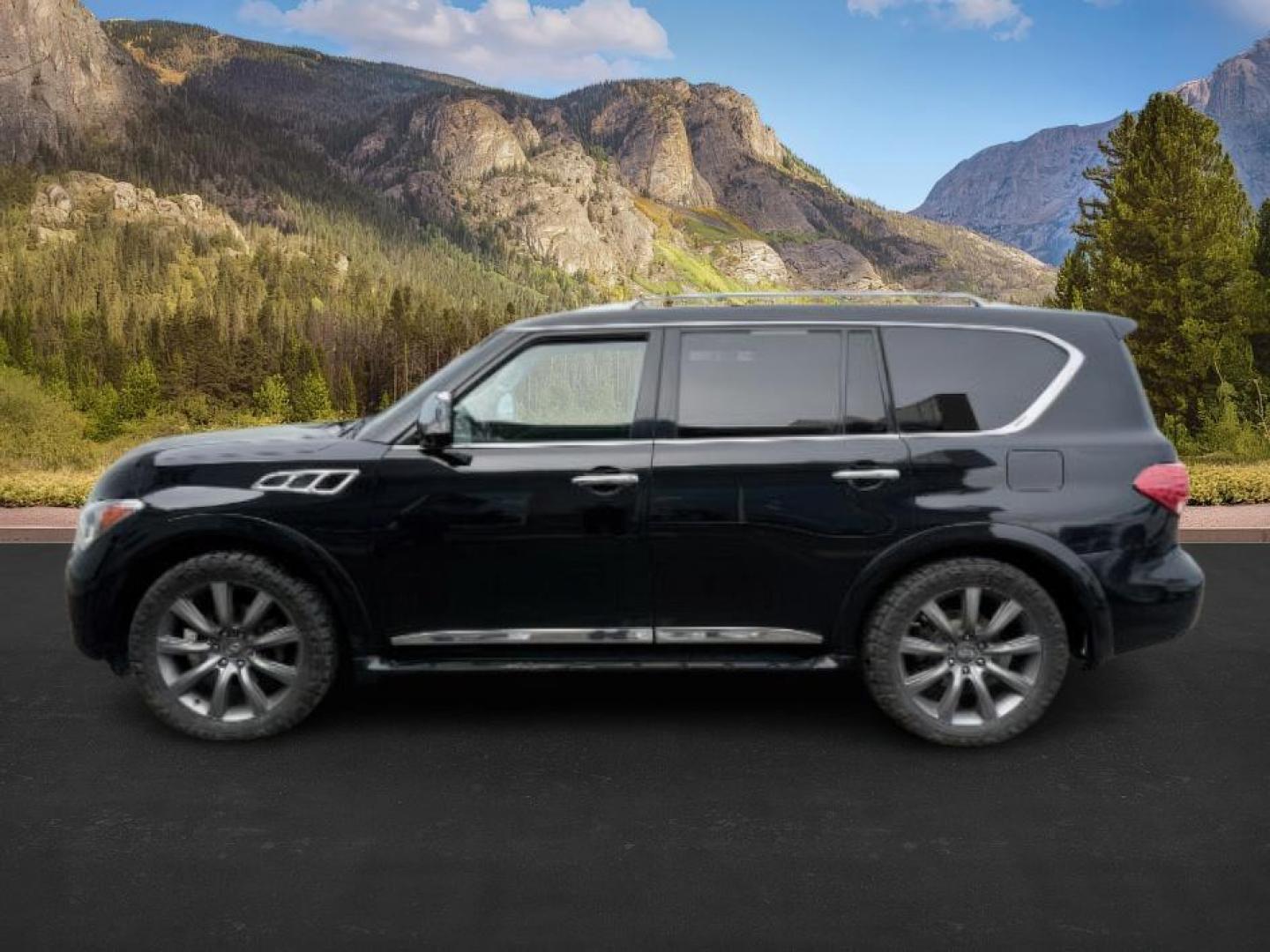 2013 BLACK /CLOTH Infiniti QX56 (JN8AZ2NEXD9) with an 56L V8 engine, Automatic transmission, located at 1175 N Woodruff Ave, Idaho Falls, ID, 83401, 43.506901, -111.999657 - Photo#1