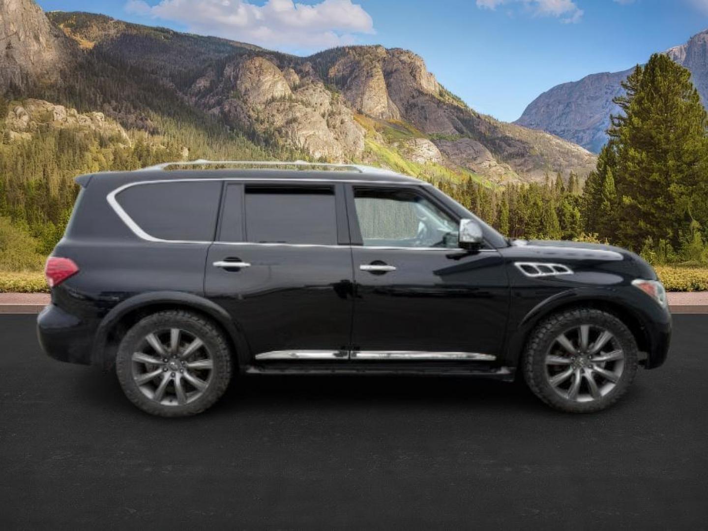 2013 BLACK /CLOTH Infiniti QX56 (JN8AZ2NEXD9) with an 56L V8 engine, Automatic transmission, located at 1175 N Woodruff Ave, Idaho Falls, ID, 83401, 43.506901, -111.999657 - Photo#9