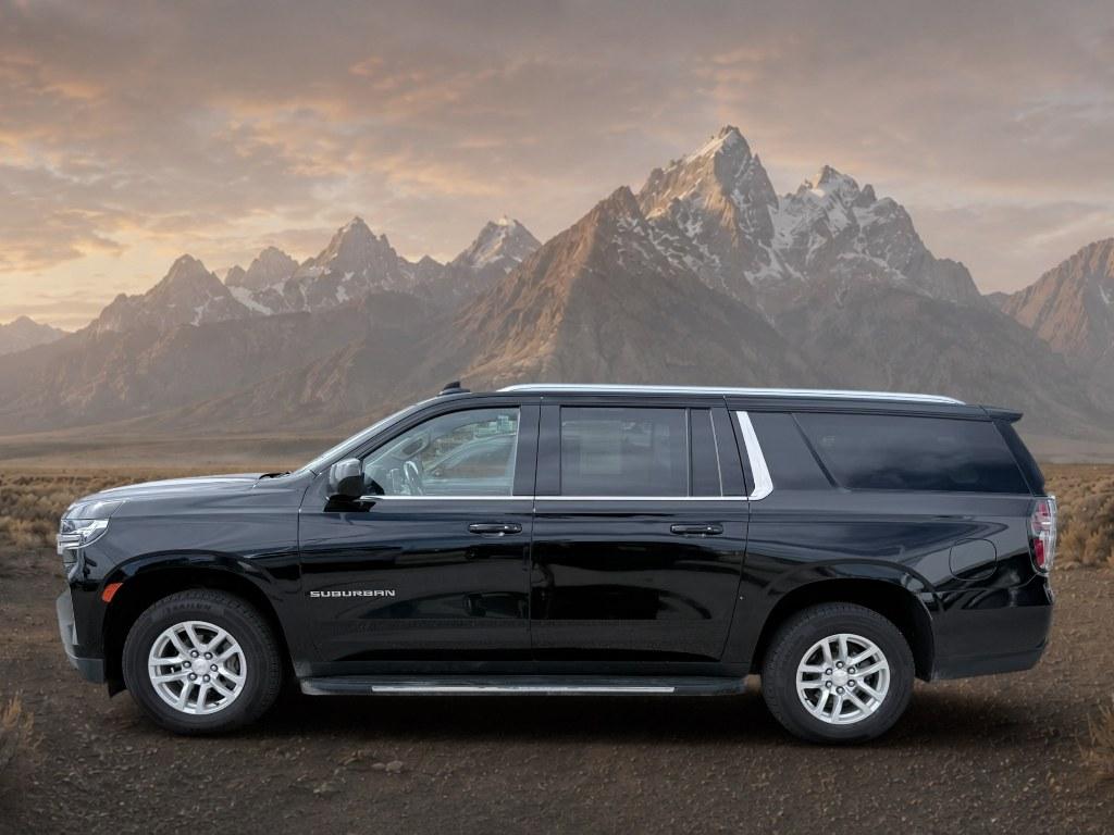 2023 BLACK /Jet Black Chevrolet Suburban LT (1GNSKCKD2PR) with an V8, 5.3L engine, 10-speed automatic transmission, located at 1175 N Woodruff Ave, Idaho Falls, ID, 83401, 43.506901, -111.999657 - <b>Vehicle Details</b><br>Looking for a spacious, capable SUV in Idaho Falls ID? This pre-owned 2023 Chevrolet Suburban 1500 LT 4WD is ready for family trips, towing, and everyday driving. Powered by a V8 5.3L gasoline engine, this Chevrolet Suburban delivers confident performance and the versatilit- Photo#1