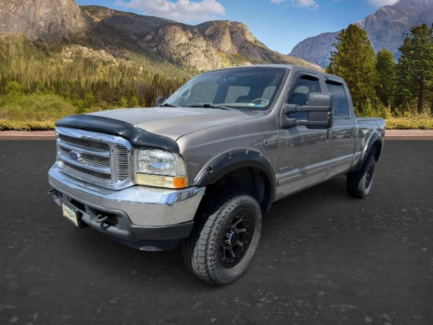 2002 BROWN /LEATHER Ford Super Duty F-250 (1FTNW21F02E) with an 73L V8 engine, Automatic transmission, located at 1175 N Woodruff Ave, Idaho Falls, ID, 83401, 43.506901, -111.999657 - This 2002 Ford F-250 Super Duty is a heavy-duty pickup built for serious work and strong diesel performance. Powered by the legendary 7.3L Power Stroke diesel, it delivers the low-end torque and hauling capability these trucks are known for. It comes lifted and sits on XD wheels, giving it an aggres- Photo#0
