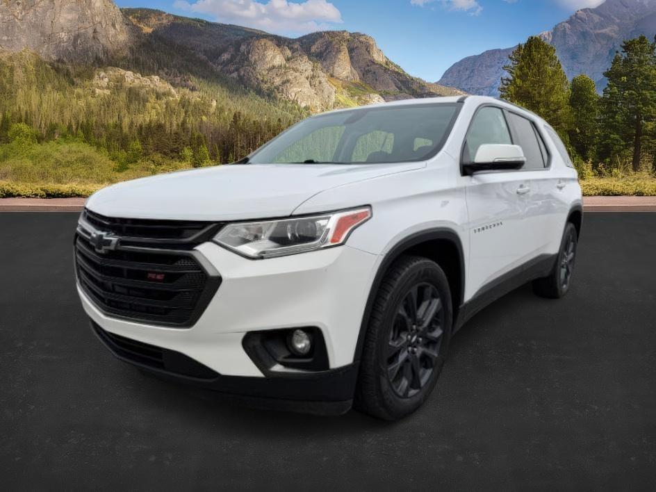 2019 Summit White /Jet Black Chevrolet Traverse (1GNEVJKW1KJ) with an 36L V-6 gasoline direct injection engine, Automatic transmission, located at 1175 N Woodruff Ave, Idaho Falls, ID, 83401, 43.506901, -111.999657 - At Timberline Auto, finding a great deal on your next vehicle is always easy! Our experienced sales staff's goal is to help find you the right vehicle at the right price! Our knowledgeable finance department has options for almost any credit score. We offer extended service contract options to prote- Photo#0
