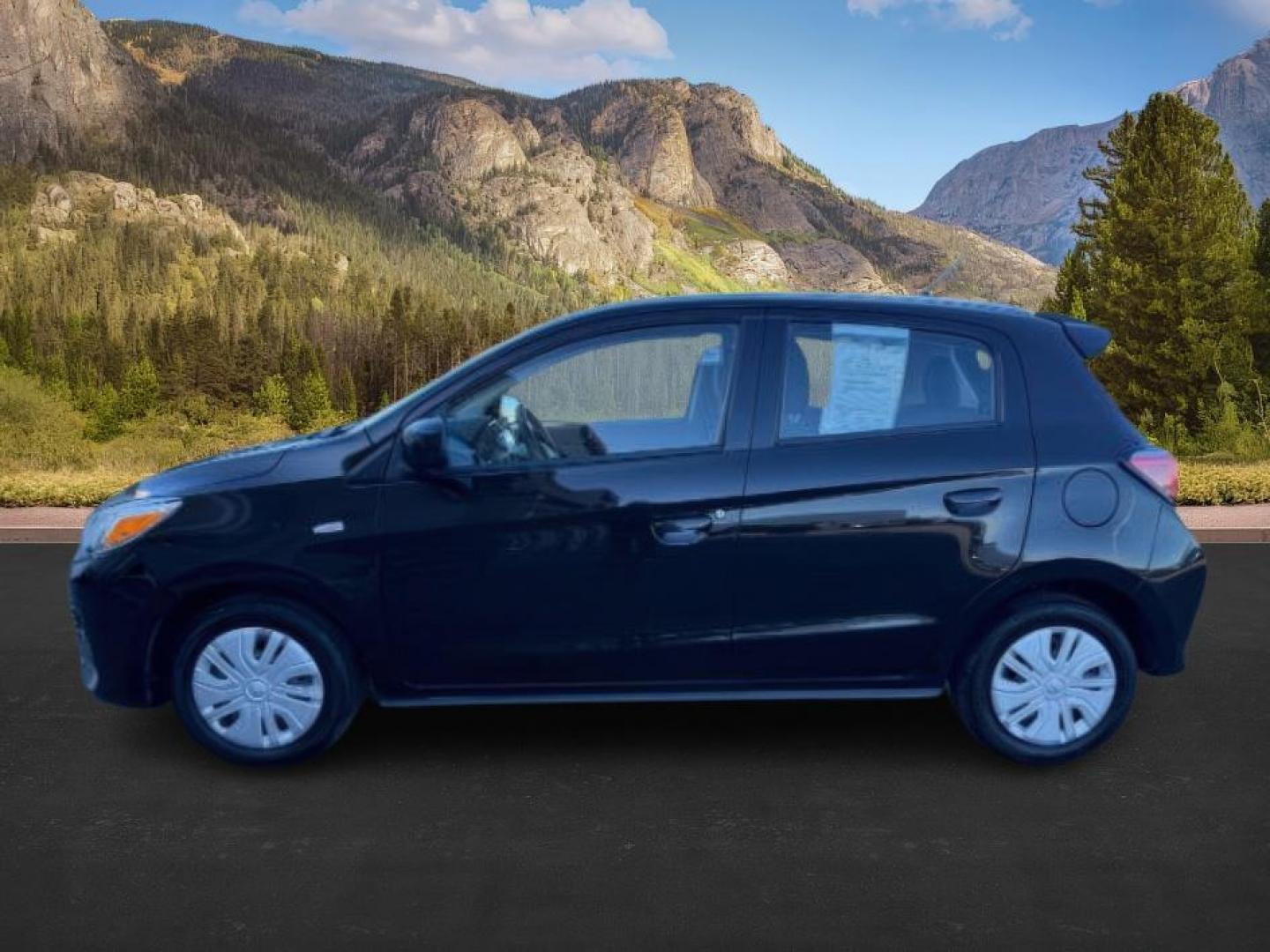 2022 BLACK /Black Mitsubishi Mirage (ML32AUHJ3NH) with an 12L I-3 DOHC engine, Automatic transmission, located at 1175 N Woodruff Ave, Idaho Falls, ID, 83401, 43.506901, -111.999657 - At Timberline Auto, finding a great deal on your next vehicle is always easy! Our experienced sales staff's goal is to help find you the right vehicle at the right price! Our knowledgeable finance department has options for almost any credit score. We offer extended service contract options to prote - Photo#1
