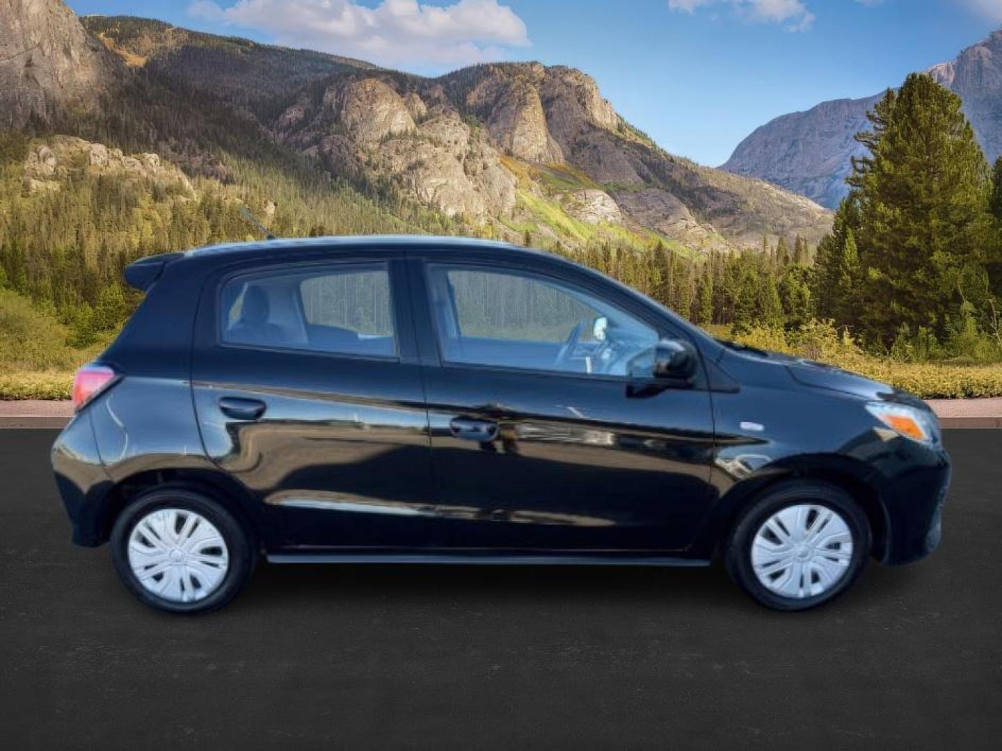 2022 BLACK /Black Mitsubishi Mirage (ML32AUHJ3NH) with an 12L I-3 DOHC engine, Automatic transmission, located at 1175 N Woodruff Ave, Idaho Falls, ID, 83401, 43.506901, -111.999657 - At Timberline Auto, finding a great deal on your next vehicle is always easy! Our experienced sales staff's goal is to help find you the right vehicle at the right price! Our knowledgeable finance department has options for almost any credit score. We offer extended service contract options to prote - Photo#7
