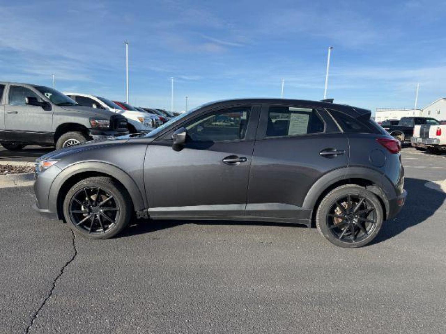 2017 GRAY /Black Mazda CX-3 (JM1DKFC77H0) with an SKYACTIV-G 2L I-4 gasoline direct injection engine, Automatic transmission, located at 1175 N Woodruff Ave, Idaho Falls, ID, 83401, 43.506901, -111.999657 - Photo#1