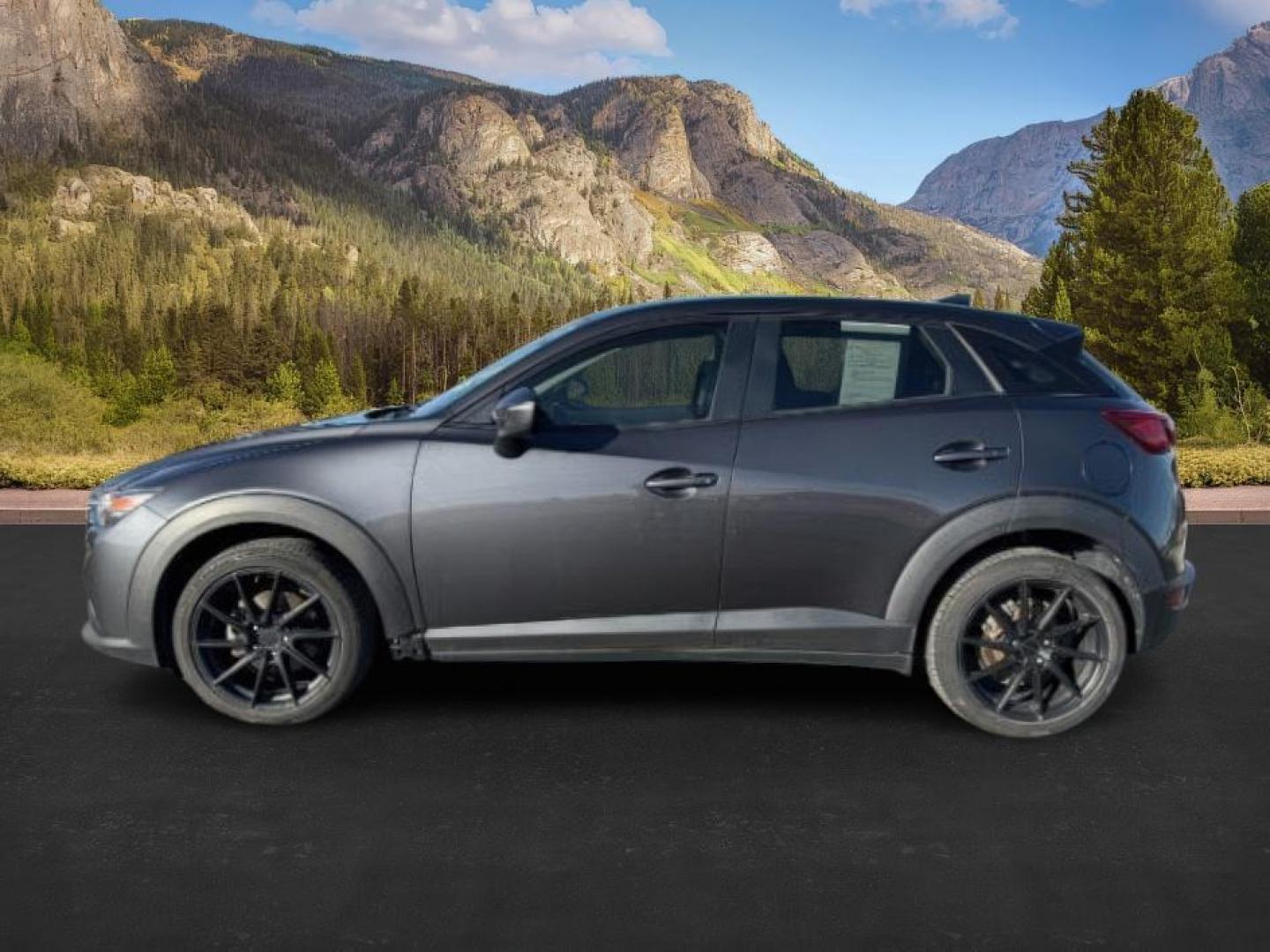 2017 GRAY /Black Mazda CX-3 (JM1DKFC77H0) with an SKYACTIV-G 2L I-4 gasoline direct injection engine, Automatic transmission, located at 1175 N Woodruff Ave, Idaho Falls, ID, 83401, 43.506901, -111.999657 - Photo#0