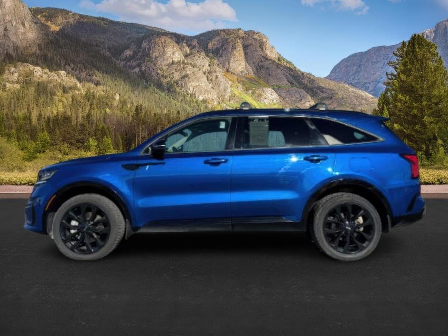 2021 BLUE /Black KIA Sorento (5XYRKDLF5MG) with an 25L I-4 portdirect injection engine, Automatic transmission, located at 1175 N Woodruff Ave, Idaho Falls, ID, 83401, 43.506901, -111.999657 - Photo#0