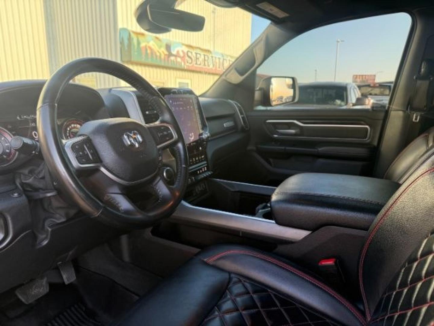 2021 BLACK /Diesel Gray/Black Ram 1500 Big Horn Crew Cab 4x4 5'7 Box (1C6SRFFT5MN) with an HEMI 5.7L V-8 variable valve control engine, AUTOMATIC transmission, located at 1235 N Woodruff Ave., Idaho Falls, 83401, (208) 523-1053, 43.507172, -112.000488 - At Timberline Auto, finding a great deal on your next vehicle is always easy! Our experienced sales staff's goal is to help find you the right vehicle at the right price! Our knowledgeable finance department has options for almost any credit score. We offer extended service contract options to prote - Photo#15