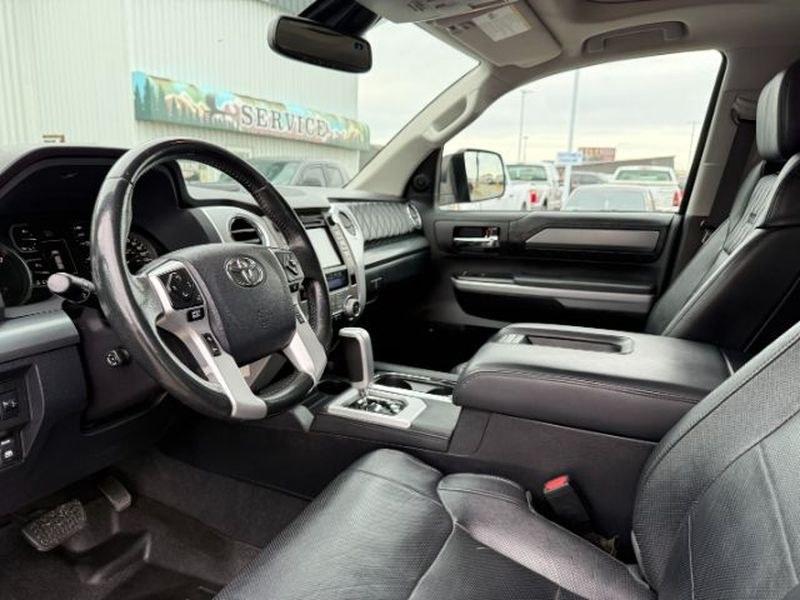 2018 Midnight Black Metallic /Black Toyota Tundra Platinum (5TFAY5F14JX) with an V8, 5.7L engine, 6-speed automatic transmission, located at 1175 N Woodruff Ave, Idaho Falls, ID, 83401, 43.506901, -111.999657 - <b>Vehicle Details</b><br>This 2018 Toyota Tundra Platinum 4WD delivers the strong capability, premium comfort, and proven durability drivers want in a full-size pickup. Powered by a V8 5.7L gasoline engine, this Toyota Tundra is built to handle tough towing, hauling, and everyday driving with confi- Photo#12