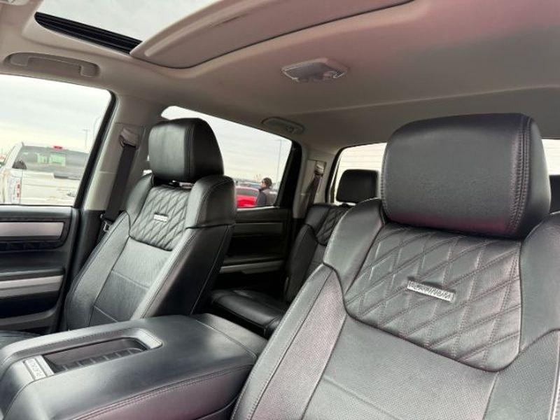 2018 Midnight Black Metallic /Black Toyota Tundra Platinum (5TFAY5F14JX) with an V8, 5.7L engine, 6-speed automatic transmission, located at 1175 N Woodruff Ave, Idaho Falls, ID, 83401, 43.506901, -111.999657 - <b>Vehicle Details</b><br>This 2018 Toyota Tundra Platinum 4WD delivers the strong capability, premium comfort, and proven durability drivers want in a full-size pickup. Powered by a V8 5.7L gasoline engine, this Toyota Tundra is built to handle tough towing, hauling, and everyday driving with confi- Photo#19