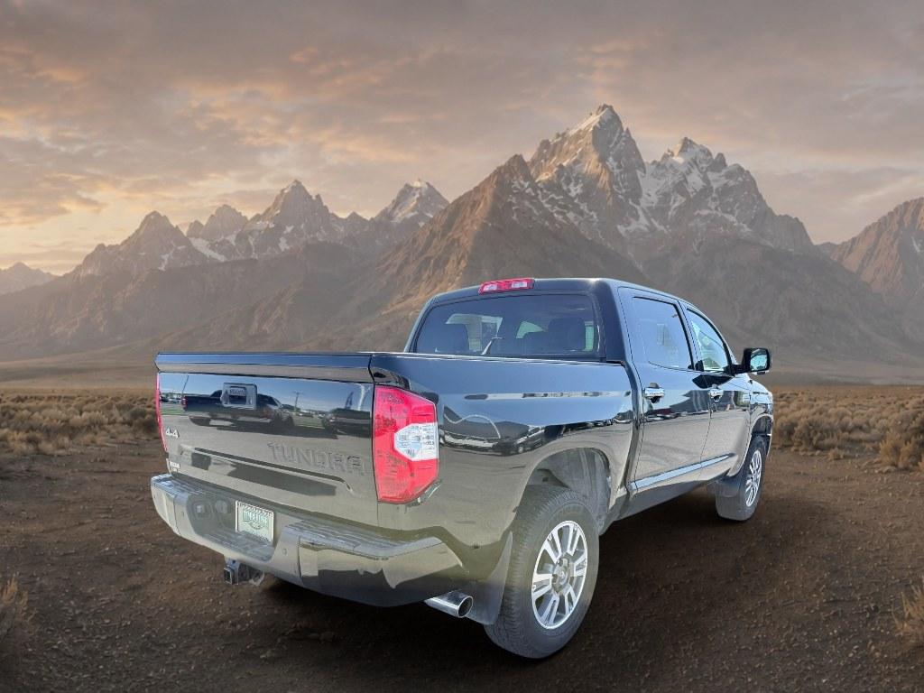 2018 Midnight Black Metallic /Black Toyota Tundra Platinum (5TFAY5F14JX) with an V8, 5.7L engine, 6-speed automatic transmission, located at 1175 N Woodruff Ave, Idaho Falls, ID, 83401, 43.506901, -111.999657 - <b>Vehicle Details</b><br>This 2018 Toyota Tundra Platinum 4WD delivers the strong capability, premium comfort, and proven durability drivers want in a full-size pickup. Powered by a V8 5.7L gasoline engine, this Toyota Tundra is built to handle tough towing, hauling, and everyday driving with confi- Photo#4