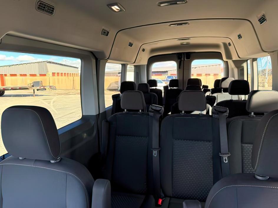 2022 Oxford White /Ebony Ford Transit Wagon XLT (1FBAX9C82NK) with an V6, 3.5L engine, 10-speed automatic transmission, located at 1175 N Woodruff Ave, Idaho Falls, ID, 83401, 43.506901, -111.999657 - <b>Vehicle Details</b><br>Discover the versatility and confidence of this pre-owned 2022 Ford Transit Wagon T-350 Med Roof Slide XL, a smart choice for families, shuttle service, or business use. With only 47,829 miles, this spacious passenger van delivers the capability you need with the comfort yo- Photo#42