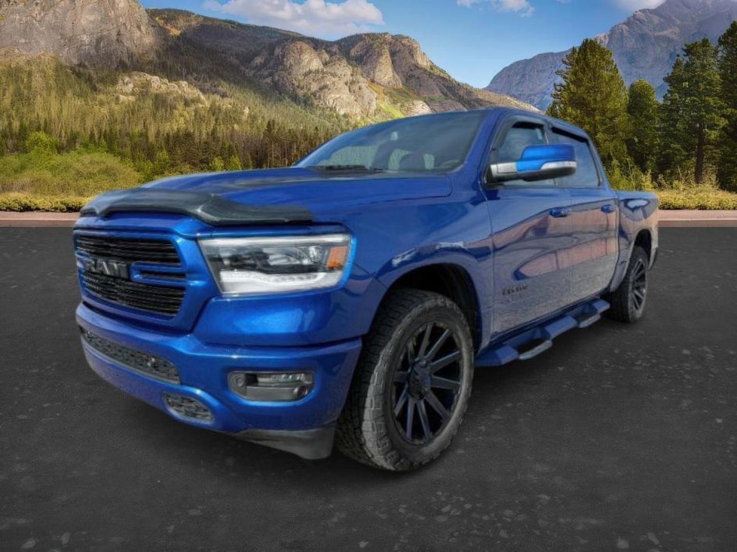 2019 BLUE /Black Ram 1500 (1C6SRFLT0KN) with an HEMI 57L V-8 variable valve control engine, Automatic transmission, located at 1175 N Woodruff Ave, Idaho Falls, ID, 83401, 43.506901, -111.999657 - At Timberline Auto, finding a great deal on your next vehicle is always easy! Our experienced sales staff's goal is to help find you the right vehicle at the right price! Our knowledgeable finance department has options for almost any credit score. We offer extended service contract options to prote - Photo#0
