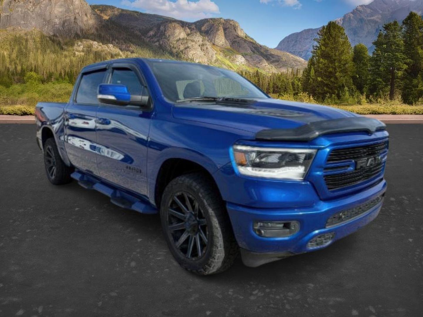 2019 BLUE /Black Ram 1500 (1C6SRFLT0KN) with an HEMI 57L V-8 variable valve control engine, Automatic transmission, located at 1175 N Woodruff Ave, Idaho Falls, ID, 83401, 43.506901, -111.999657 - At Timberline Auto, finding a great deal on your next vehicle is always easy! Our experienced sales staff's goal is to help find you the right vehicle at the right price! Our knowledgeable finance department has options for almost any credit score. We offer extended service contract options to prote - Photo#7