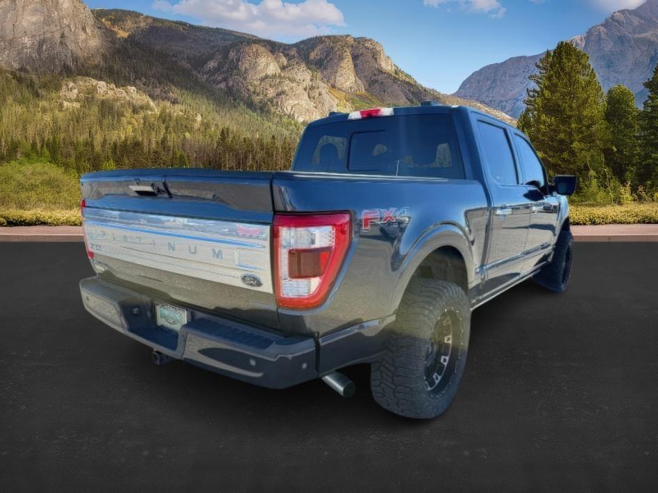 2021 BLUE /Black Ford F-150 Platinum (1FTFW1ED2MF) with an 3.5L V6 POWER BOOST HYBRID engine, AUTOMATIC transmission, located at 1235 N Woodruff Ave., Idaho Falls, 83401, (208) 523-1053, 43.507172, -112.000488 - At Timberline Auto, finding a great deal on your next vehicle is always easy! Our experienced sales staff's goal is to help find you the right vehicle at the right price! Our knowledgeable finance department has options for almost any credit score. We offer extended service contract options to prote- Photo#5