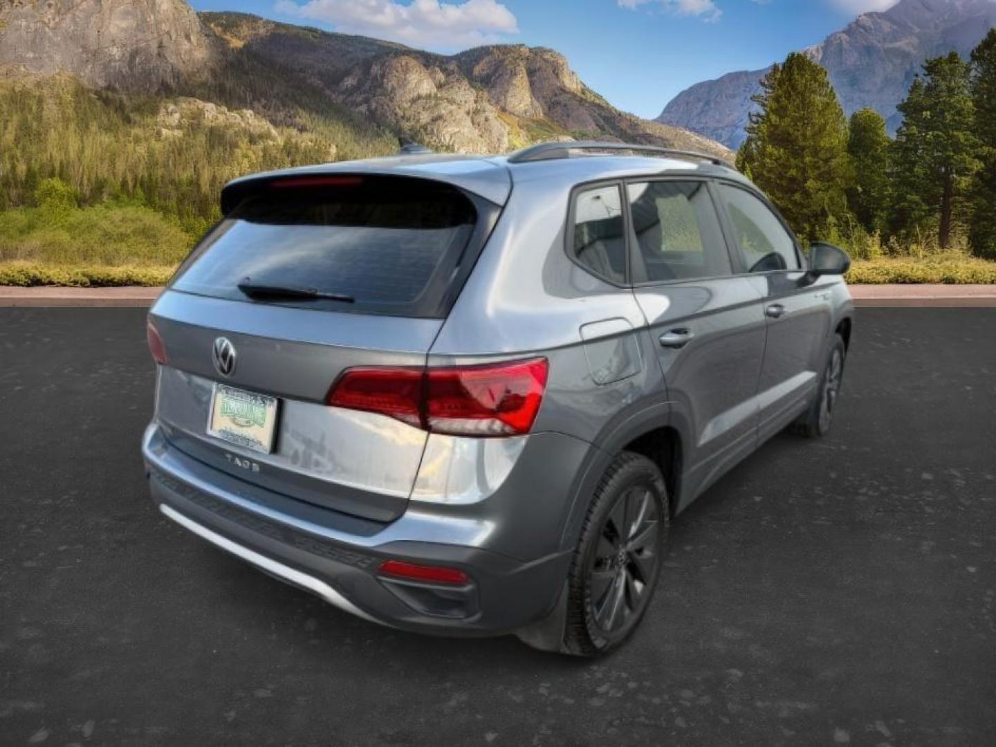 2023 GRAY /Gray/Black Volkswagen Taos (3VVCX7B23PM) with an 15L I-4 gasoline direct injection engine, Automatic transmission, located at 1175 N Woodruff Ave, Idaho Falls, ID, 83401, 43.506901, -111.999657 - At Timberline Auto, finding a great deal on your next vehicle is always easy! Our experienced sales staff's goal is to help find you the right vehicle at the right price! Our knowledgeable finance department has options for almost any credit score. We offer extended service contract options to prote - Photo#7