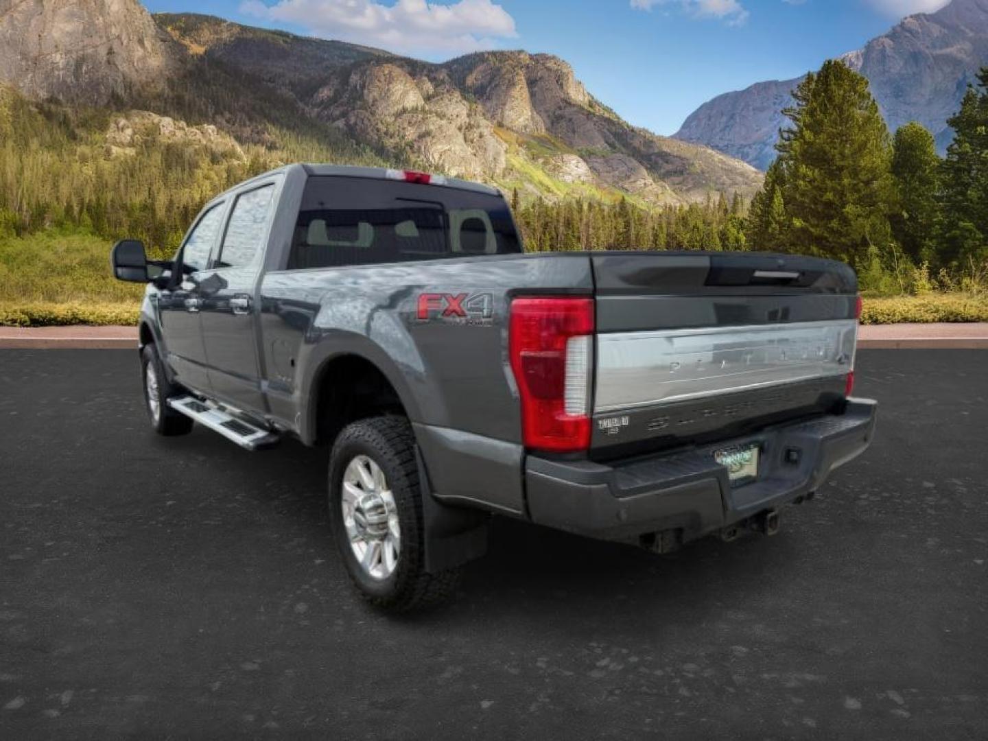 2019 GRAY /Black Ford F-350 Platinum (1FT8W3BT6KE) with an Powerstroke 6.7L V-8 diesel direct injection engine, AUTOMATIC transmission, located at 1235 N Woodruff Ave., Idaho Falls, 83401, (208) 523-1053, 43.507172, -112.000488 - At Timberline Auto, finding a great deal on your next vehicle is always easy! Our experienced sales staff's goal is to help find you the right vehicle at the right price! Our knowledgeable finance department has options for almost any credit score. We offer extended service contract options to prote - Photo#2