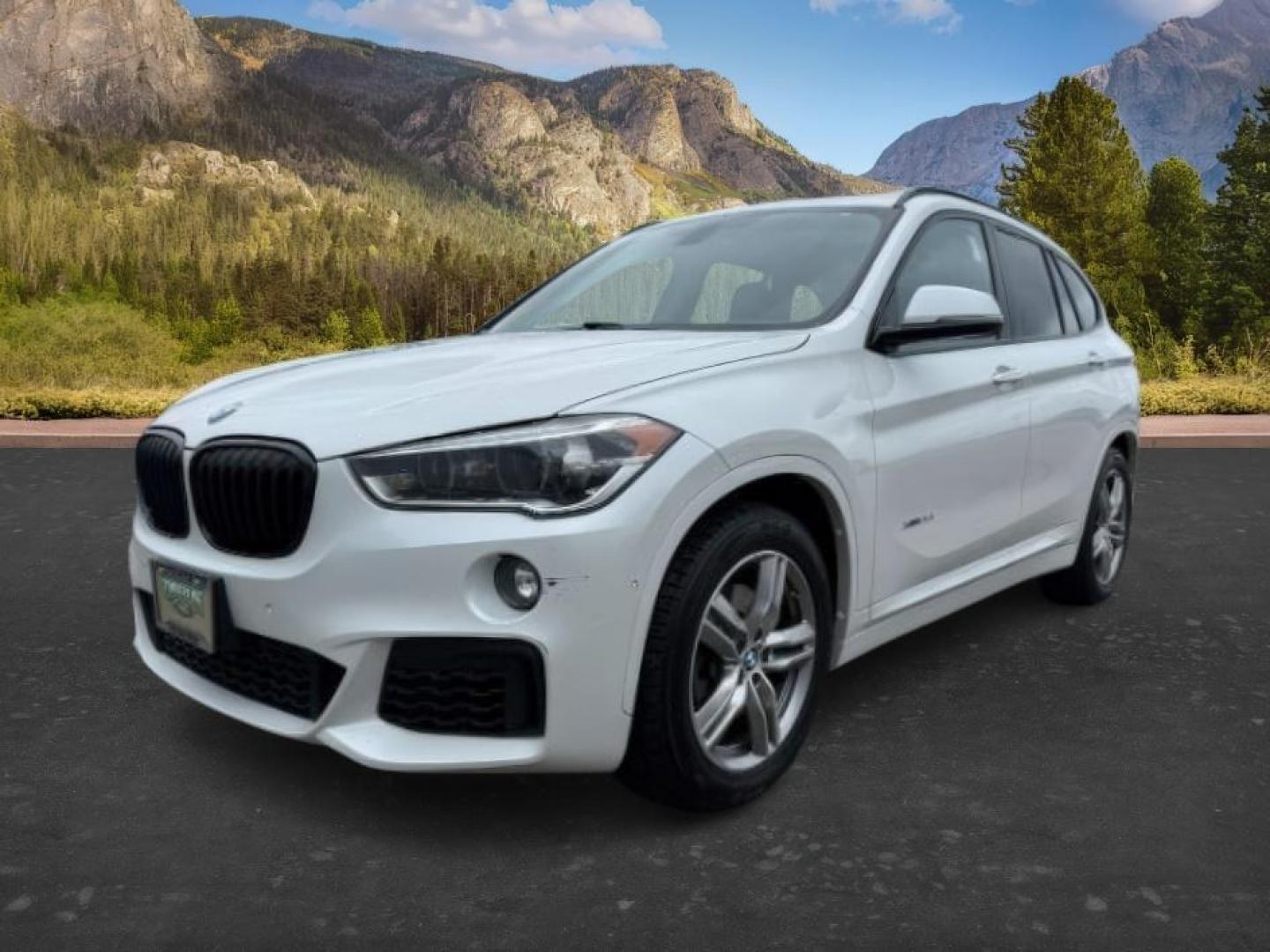 2016 WHITE /Black BMW X1 (WBXHT3C37G5) with an 2L I-4 gasoline direct injection engine, Automatic transmission, located at 1175 N Woodruff Ave, Idaho Falls, ID, 83401, 43.506901, -111.999657 - Photo#0