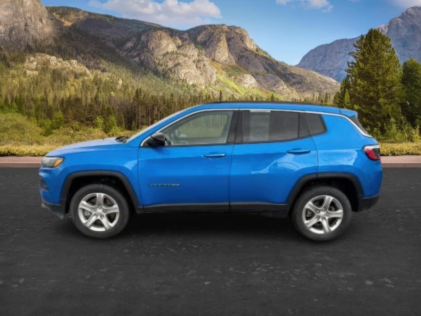 2023 BLUE /LEATHER Jeep Compass (3C4NJDBN4PT) with an 20L I4 TURBO engine, Automatic transmission, located at 1175 N Woodruff Ave, Idaho Falls, ID, 83401, 43.506901, -111.999657 - At Timberline Auto, finding a great deal on your next vehicle is always easy! Our experienced sales staff's goal is to help find you the right vehicle at the right price! Our knowledgeable finance department has options for almost any credit score. We offer extended service contract options to prote - Photo#1