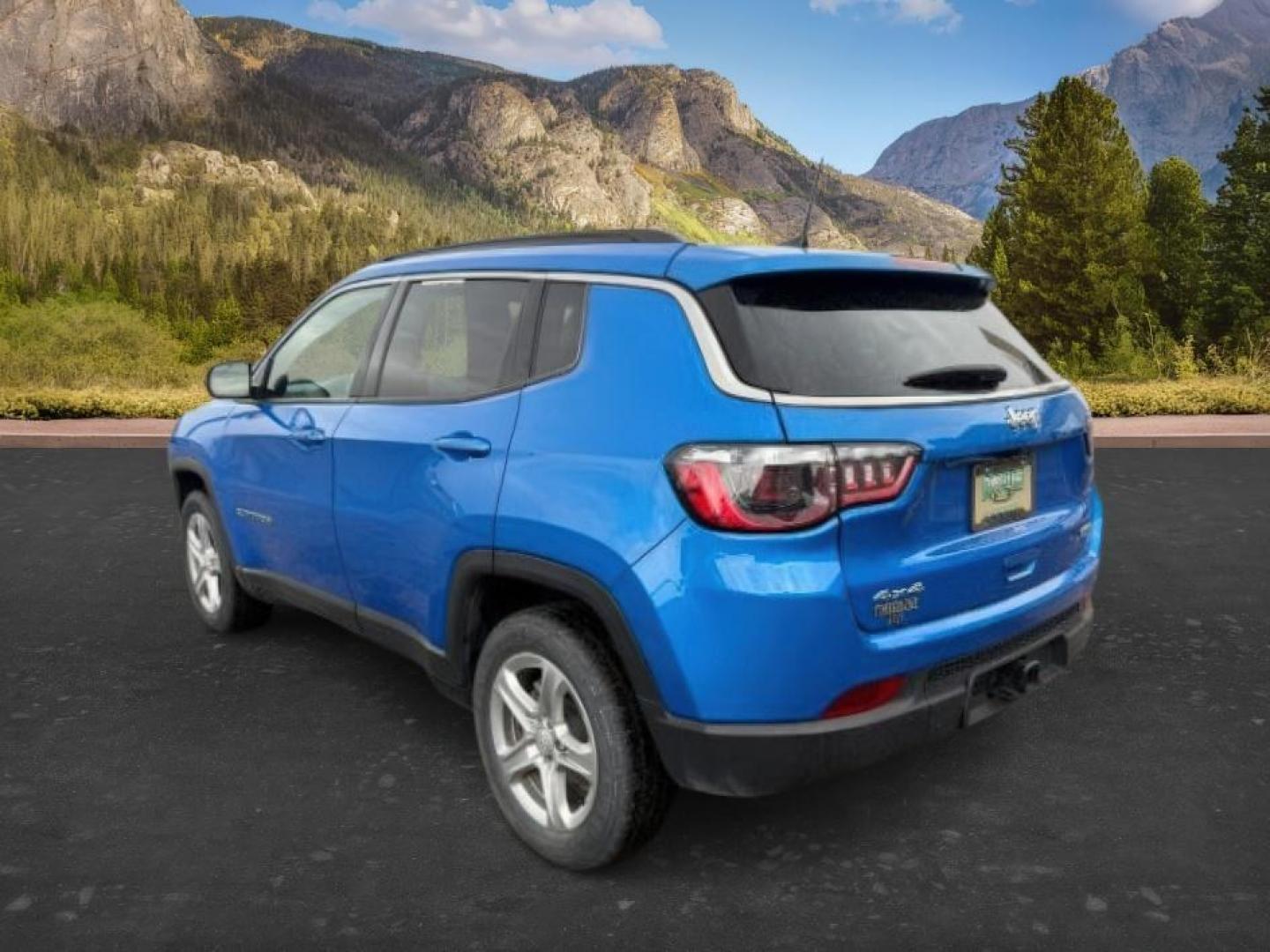 2023 BLUE /LEATHER Jeep Compass (3C4NJDBN4PT) with an 20L I4 TURBO engine, Automatic transmission, located at 1175 N Woodruff Ave, Idaho Falls, ID, 83401, 43.506901, -111.999657 - At Timberline Auto, finding a great deal on your next vehicle is always easy! Our experienced sales staff's goal is to help find you the right vehicle at the right price! Our knowledgeable finance department has options for almost any credit score. We offer extended service contract options to prote - Photo#2