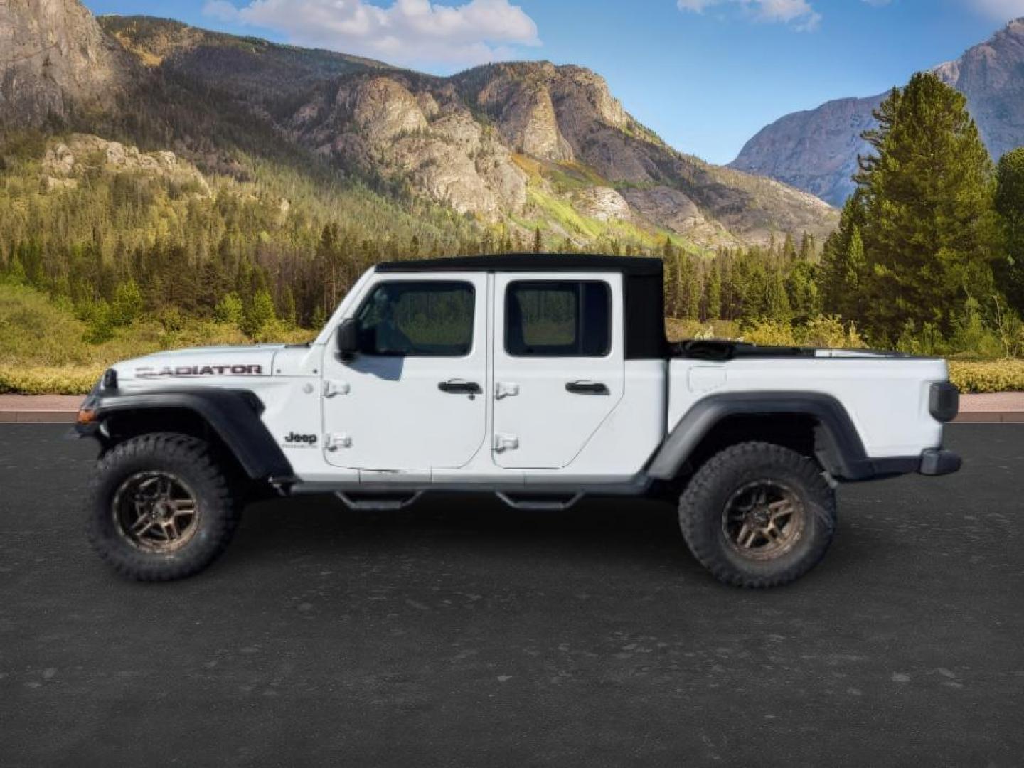 2020 WHITE /Black Jeep Gladiator (1C6HJTAG9LL) with an 36L V-6 DOHC engine, Automatic transmission, located at 1175 N Woodruff Ave, Idaho Falls, ID, 83401, 43.506901, -111.999657 - At Timberline Auto, finding a great deal on your next vehicle is always easy! Our experienced sales staff's goal is to help find you the right vehicle at the right price! Our knowledgeable finance department has options for almost any credit score. We offer extended service contract options to prote - Photo#0