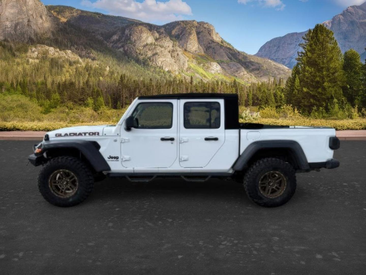 2020 WHITE /Black Jeep Gladiator Sport S 4x4 (1C6HJTAG9LL) with an 3.6L V-6 DOHC engine, AUTOMATIC transmission, located at 1235 N Woodruff Ave., Idaho Falls, 83401, (208) 523-1053, 43.507172, -112.000488 - At Timberline Auto, finding a great deal on your next vehicle is always easy! Our experienced sales staff's goal is to help find you the right vehicle at the right price! Our knowledgeable finance department has options for almost any credit score. We offer extended service contract options to prote - Photo#1