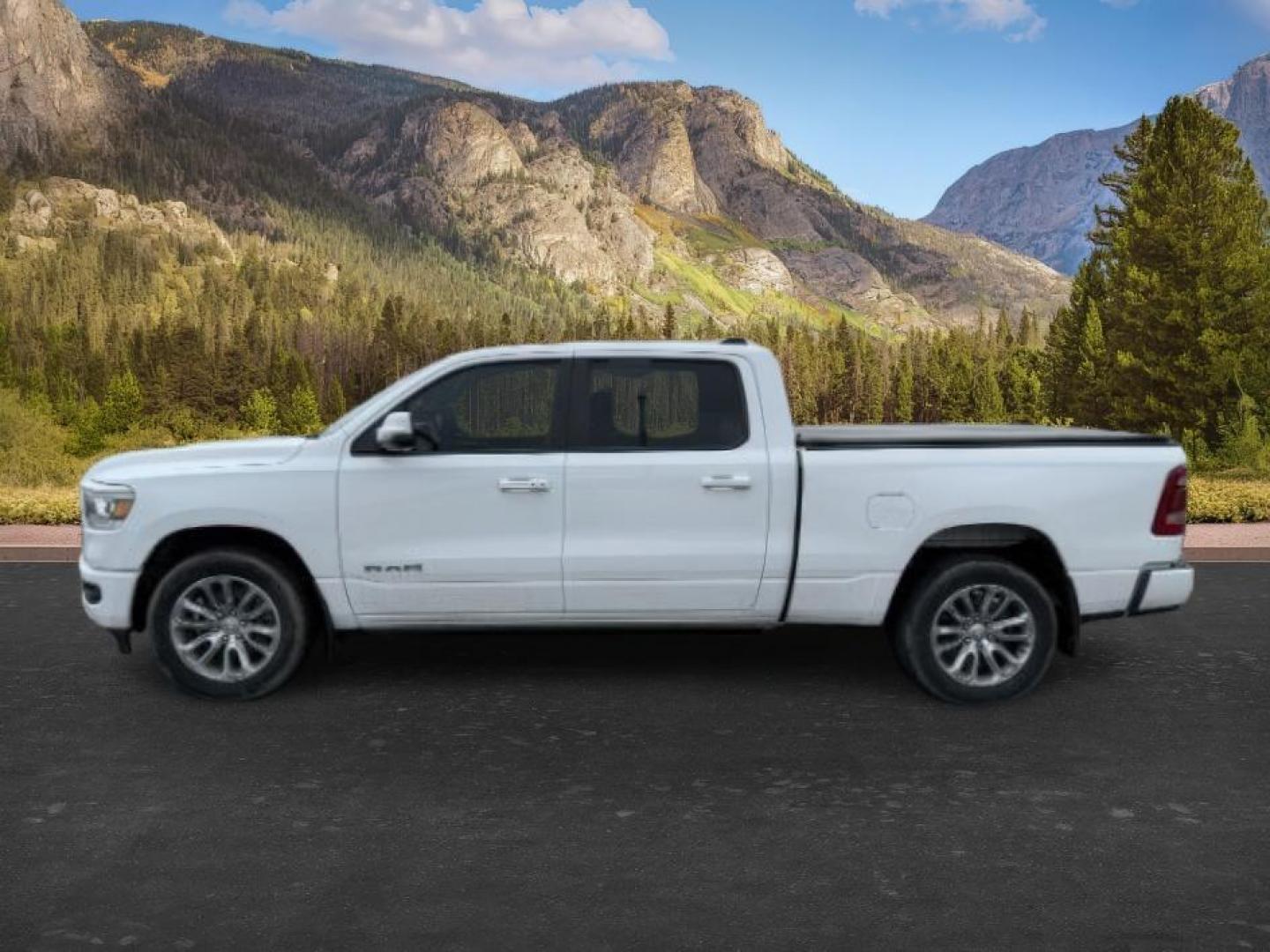 2023 WHITE /Black Ram 1500 (1C6SRFRT0PN) with an HEMI 57L V-8 variable valve control engine, Automatic transmission, located at 1175 N Woodruff Ave, Idaho Falls, ID, 83401, 43.506901, -111.999657 - At Timberline Auto, finding a great deal on your next vehicle is always easy! Our experienced sales staff's goal is to help find you the right vehicle at the right price! Our knowledgeable finance department has options for almost any credit score. We offer extended service contract options to prote - Photo#0