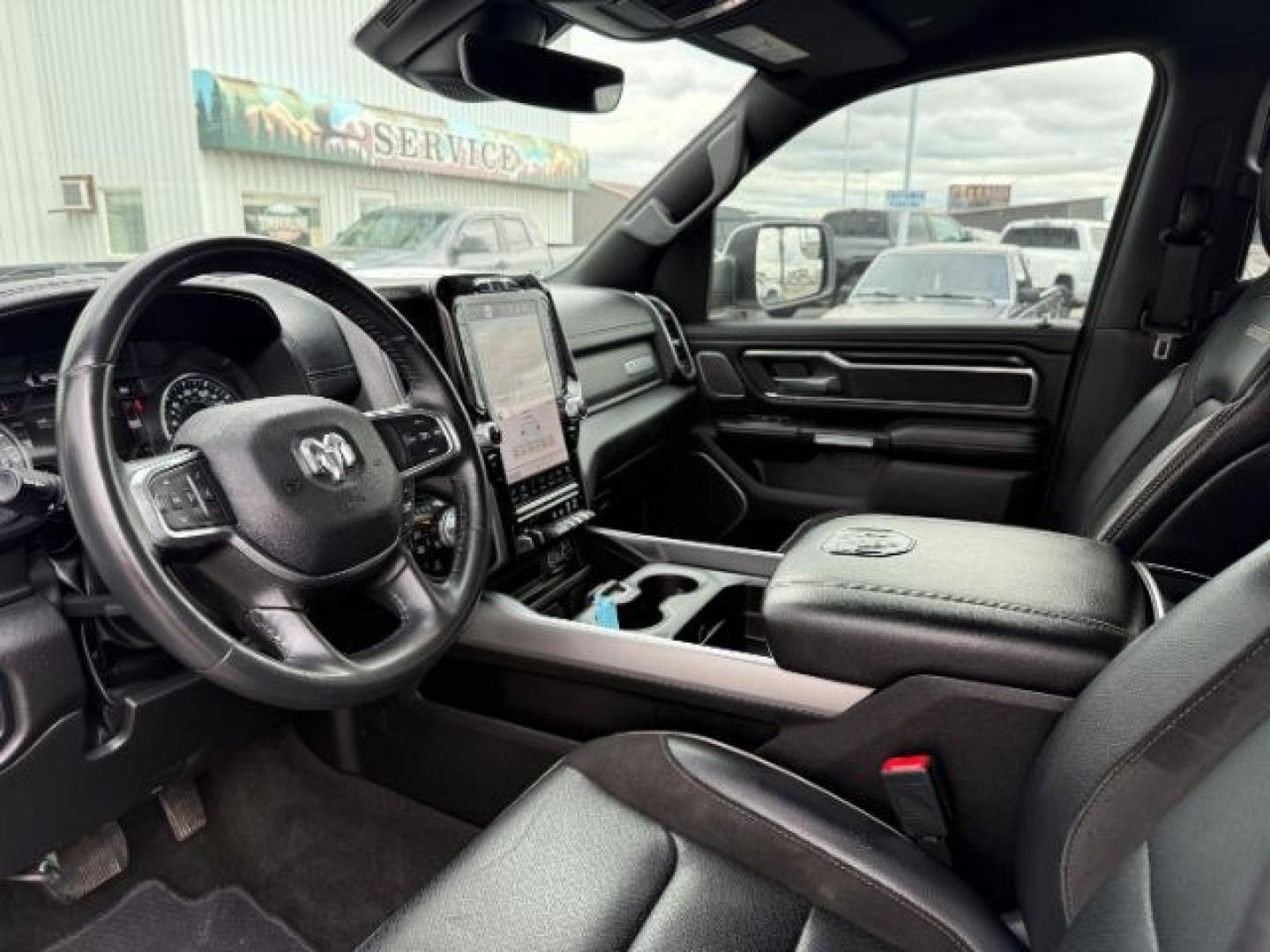 2023 WHITE /Black Ram 1500 (1C6SRFRT0PN) with an HEMI 57L V-8 variable valve control engine, Automatic transmission, located at 1175 N Woodruff Ave, Idaho Falls, ID, 83401, 43.506901, -111.999657 - At Timberline Auto, finding a great deal on your next vehicle is always easy! Our experienced sales staff's goal is to help find you the right vehicle at the right price! Our knowledgeable finance department has options for almost any credit score. We offer extended service contract options to prote - Photo#46