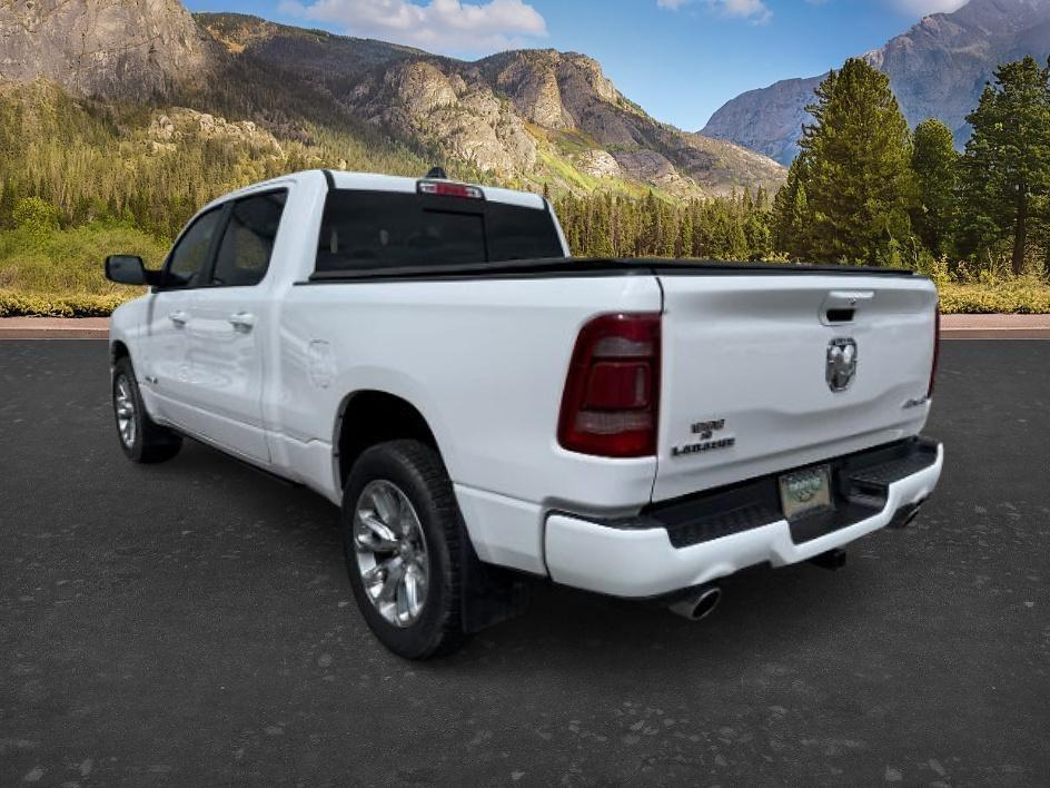 2023 WHITE /Black Ram 1500 Laramie Crew Cab 4x4 6'4 Box (1C6SRFRT0PN) with an HEMI 5.7L V-8 variable valve control engine, AUTOMATIC transmission, located at 1235 N Woodruff Ave., Idaho Falls, 83401, (208) 523-1053, 43.507172, -112.000488 - At Timberline Auto, finding a great deal on your next vehicle is always easy! Our experienced sales staff goal is to help find you the right vehicle at the right price! Our knowledgeable finance department has options for almost any credit score. We offer extended service contract options to prot- Photo#2